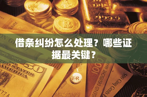 北京借条纠纷怎么处理？哪些证据最关键？