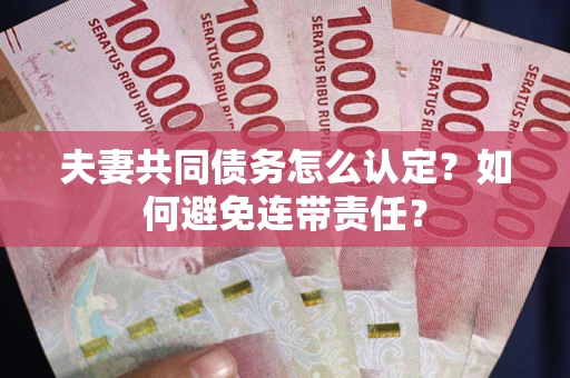 北京夫妻共同债务怎么认定？如何避免连带责任？