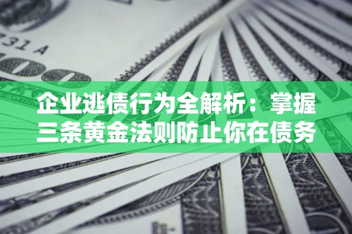 北京企业逃债行为全解析：掌握三条黄金法则防止你在债务乱局中“踩雷”