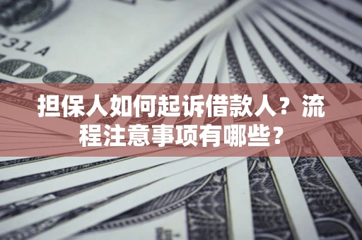 北京担保人如何起诉借款人？流程注意事项有哪些？